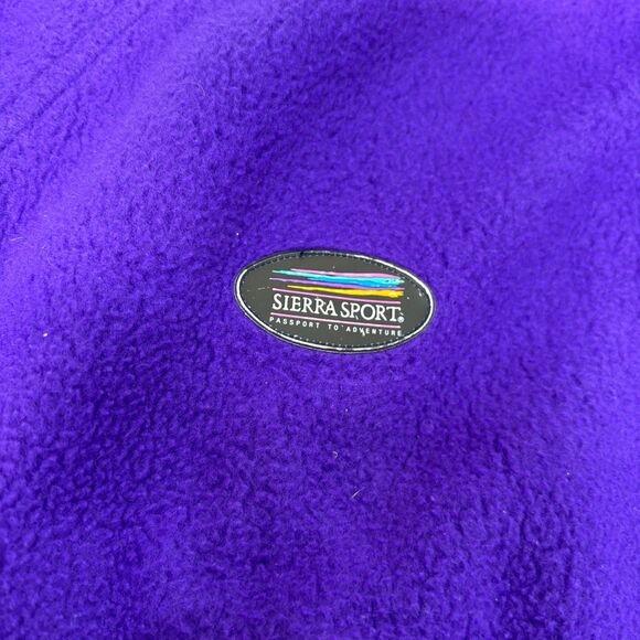 Vtg 90s CBS College Tour Purple Fleece Full Zip Jacket Mens Sz XL - Picture 6 of 7